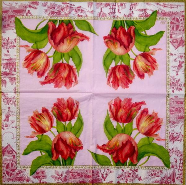 119 Tulpen - 3-lagig ( rosa) - Ihr - Künstler